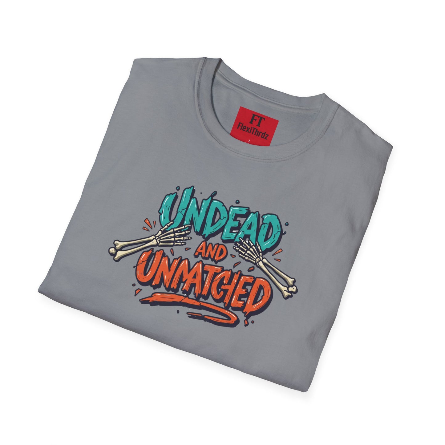 Undead and Unmatched Unisex Softstyle T-Shirt - Fun Graphic Tee for Halloween and Everyday Wear
