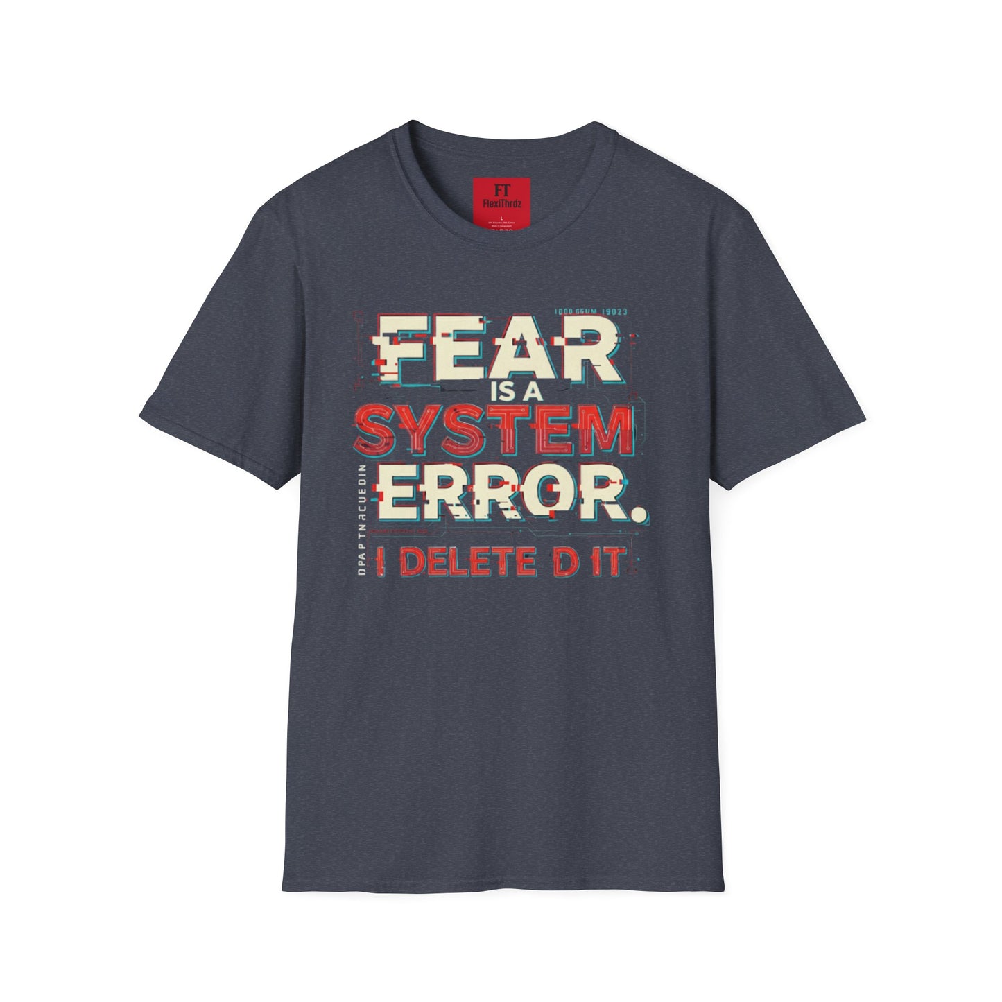 Fear is a System Error Unisex T-Shirt - Edgy Skull Graphic Tee