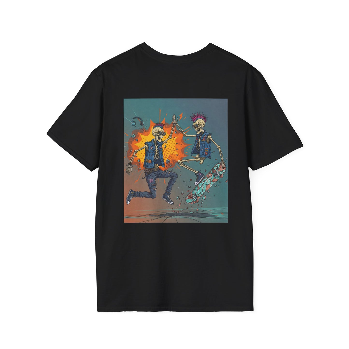 Undead and Unmatched Unisex Softstyle T-Shirt - Fun Graphic Tee for Halloween and Everyday Wear