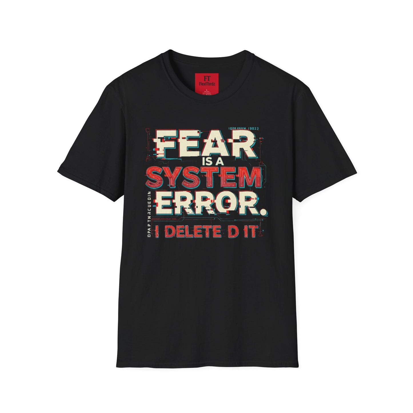 Fear is a System Error Unisex T-Shirt - Edgy Skull Graphic Tee