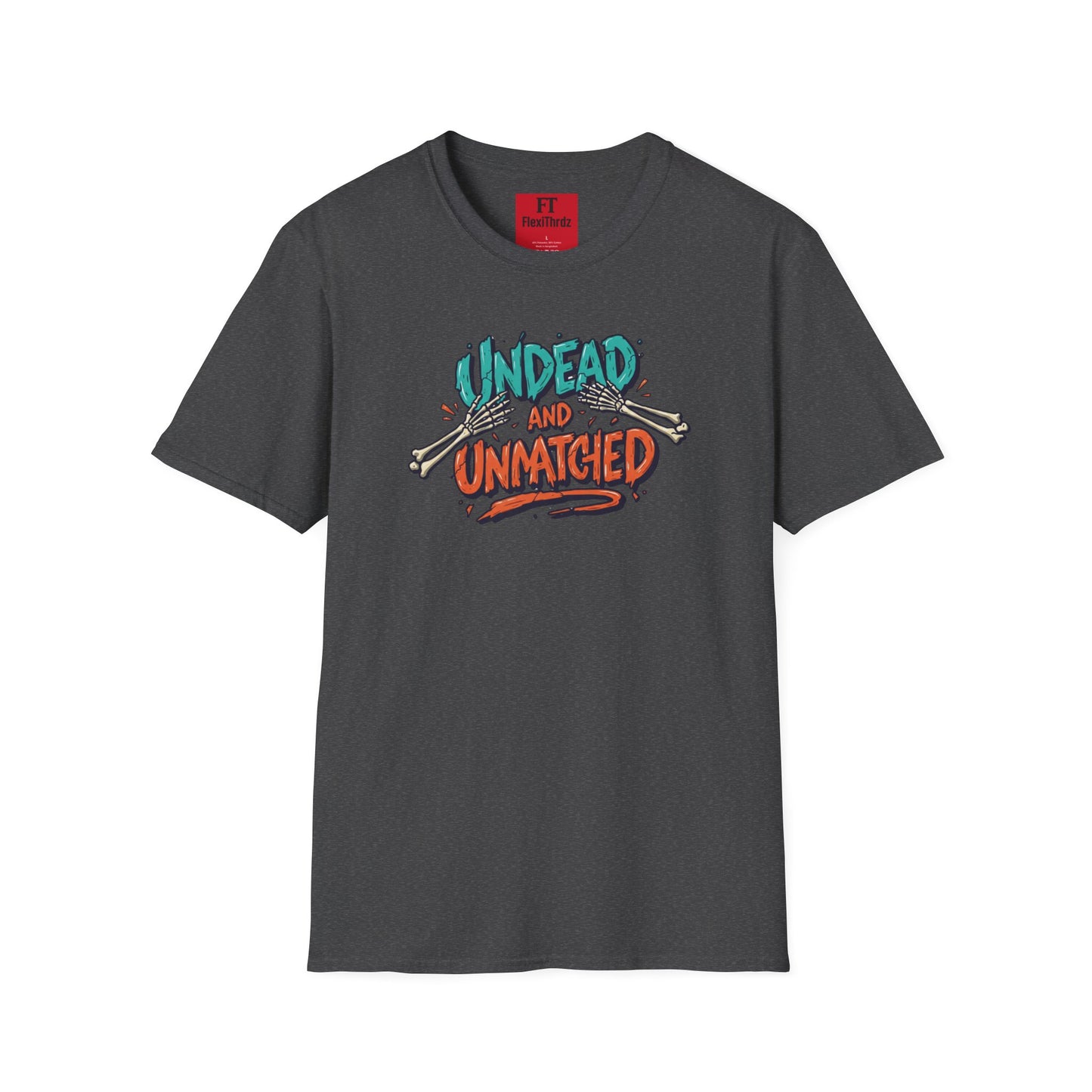 Undead and Unmatched Unisex Softstyle T-Shirt - Fun Graphic Tee for Halloween and Everyday Wear