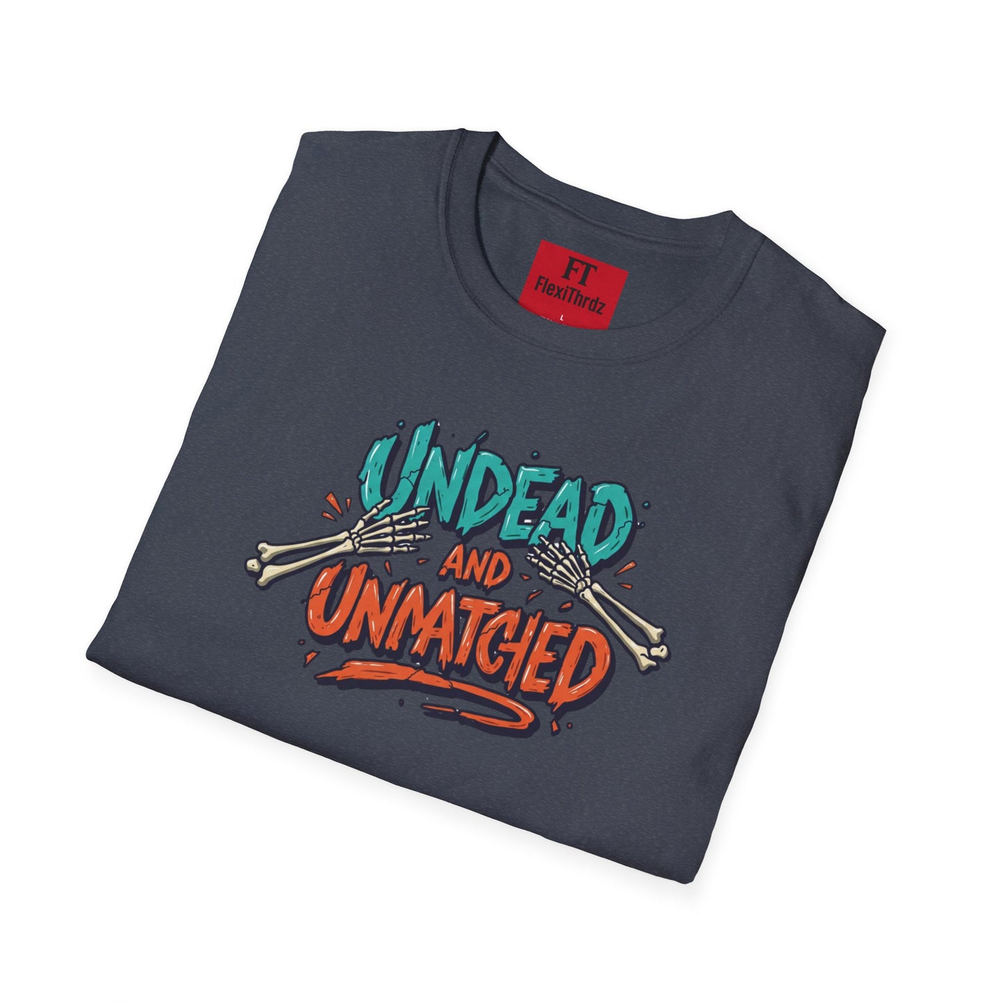 Undead and Unmatched Unisex Softstyle T-Shirt - Fun Graphic Tee for Halloween and Everyday Wear