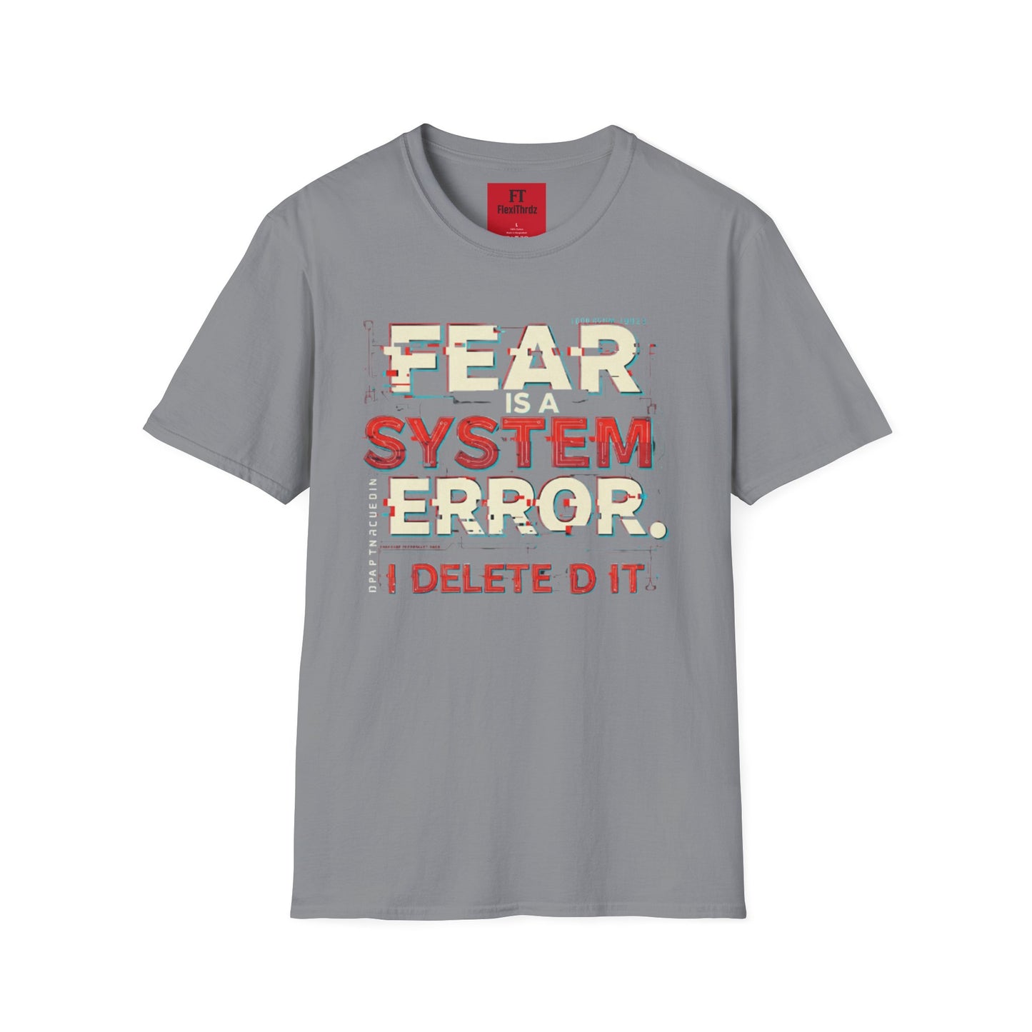 Fear is a System Error Unisex T-Shirt - Edgy Skull Graphic Tee