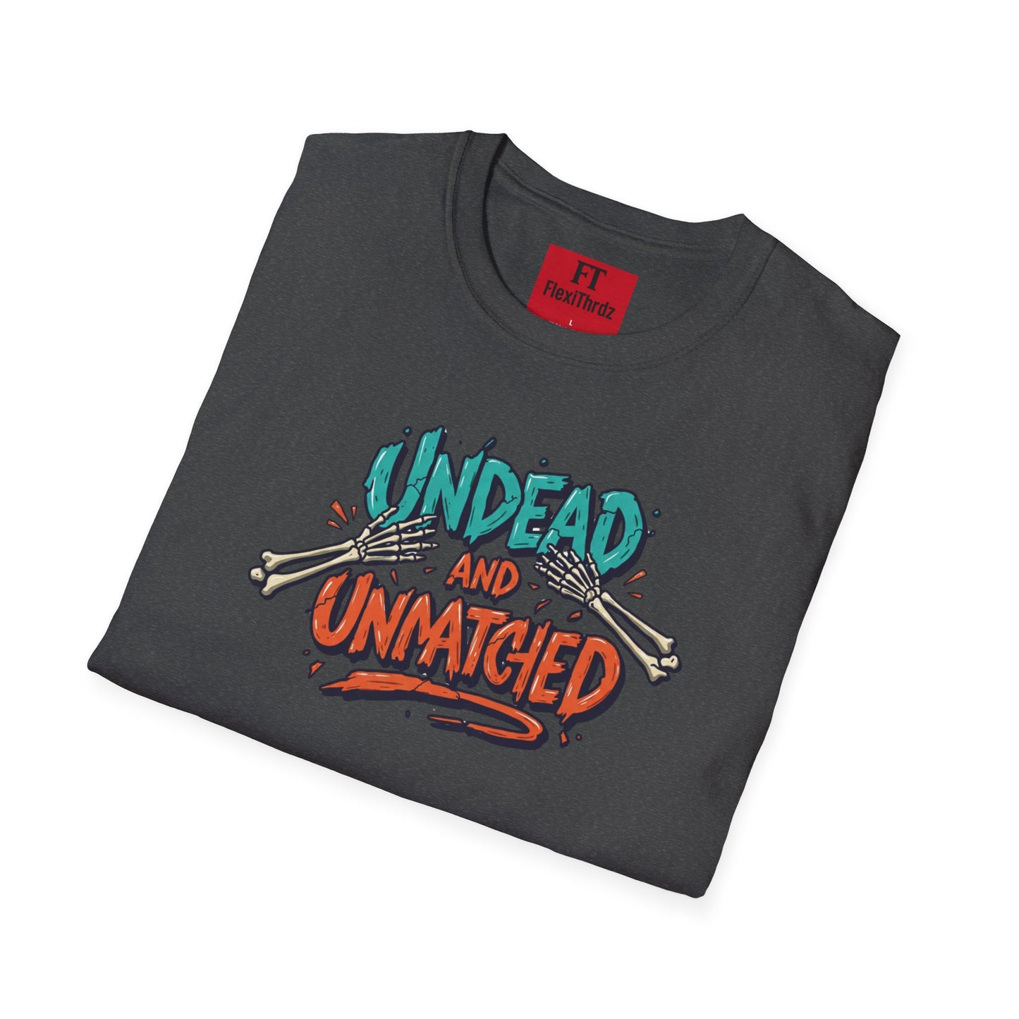 Undead and Unmatched Unisex Softstyle T-Shirt - Fun Graphic Tee for Halloween and Everyday Wear